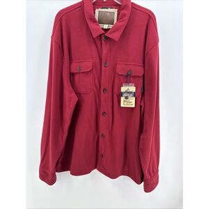 NWT BASS The Lodge Shirt Mens Fleece XXL  Red Long Sleeve